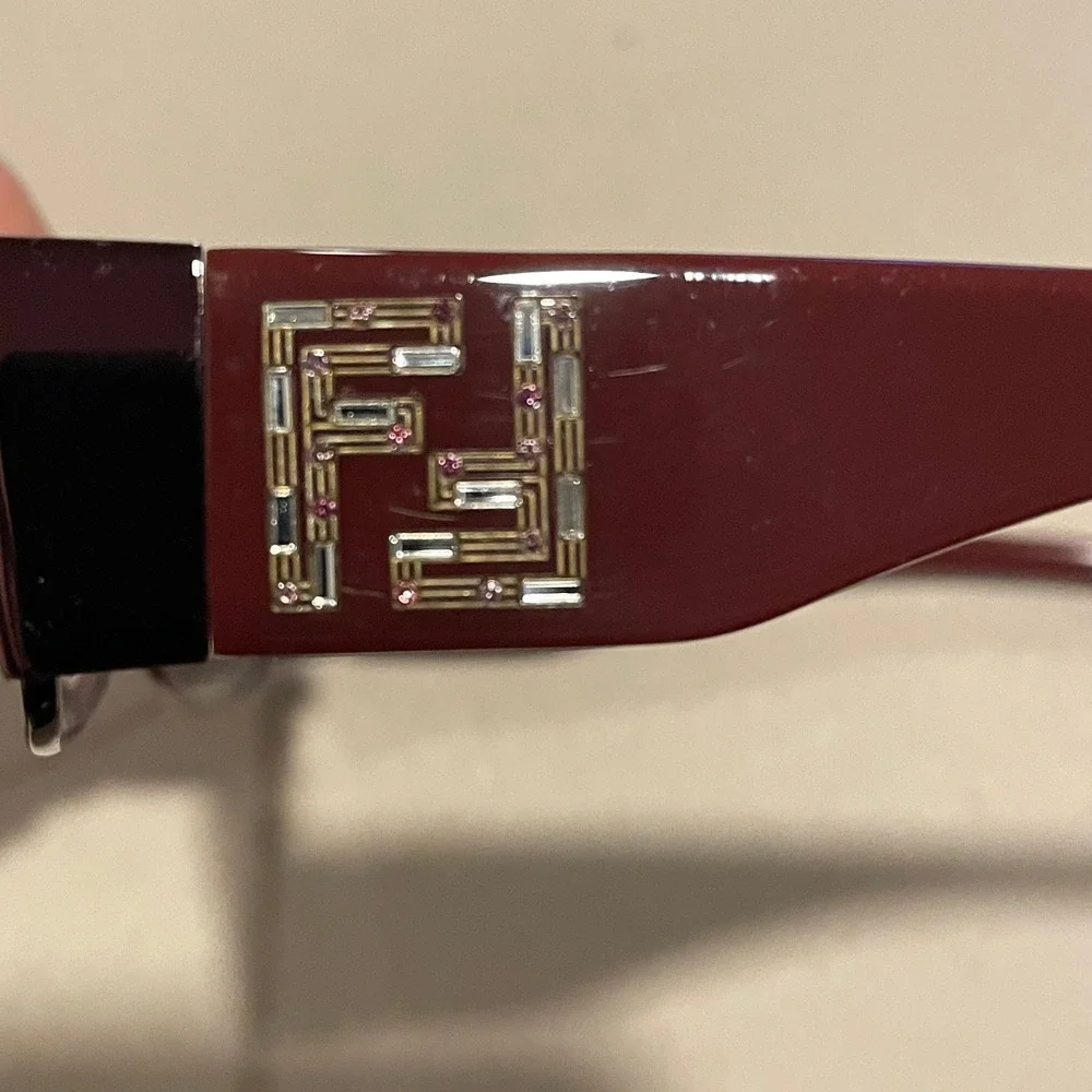 FENDI Logo Eyeglasses Frame F923R (509) Women's Acetate Orchid Burgandy Designer